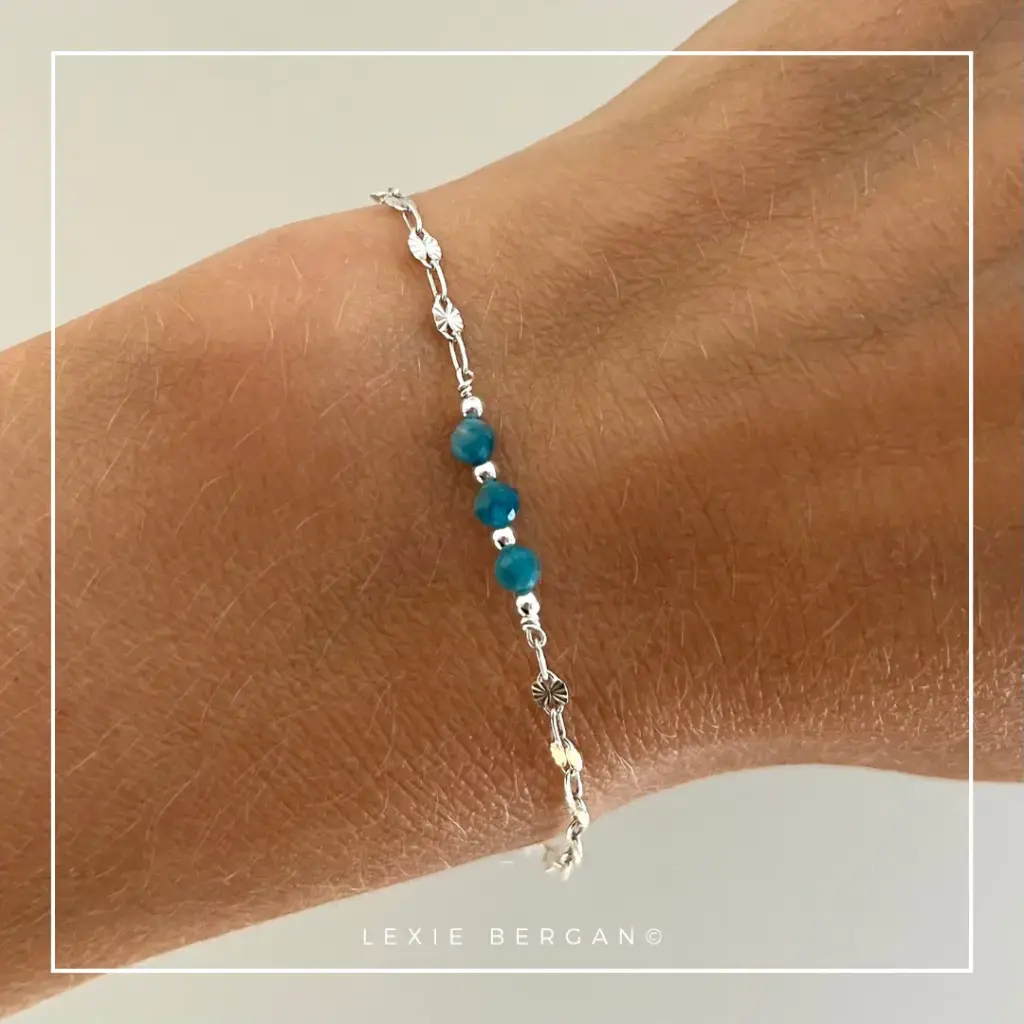 [BRCHAPARG925] Bracelet Chaîne Apatite