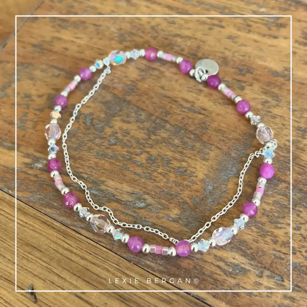 [BRELCHPE] Bracelet Elastique et Chaînette Perlarosa