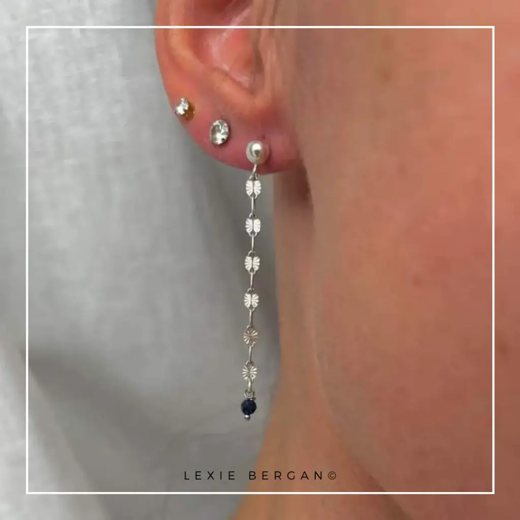 [BOCHLALA] Boucles d'Oreilles Chaîne Lazuli