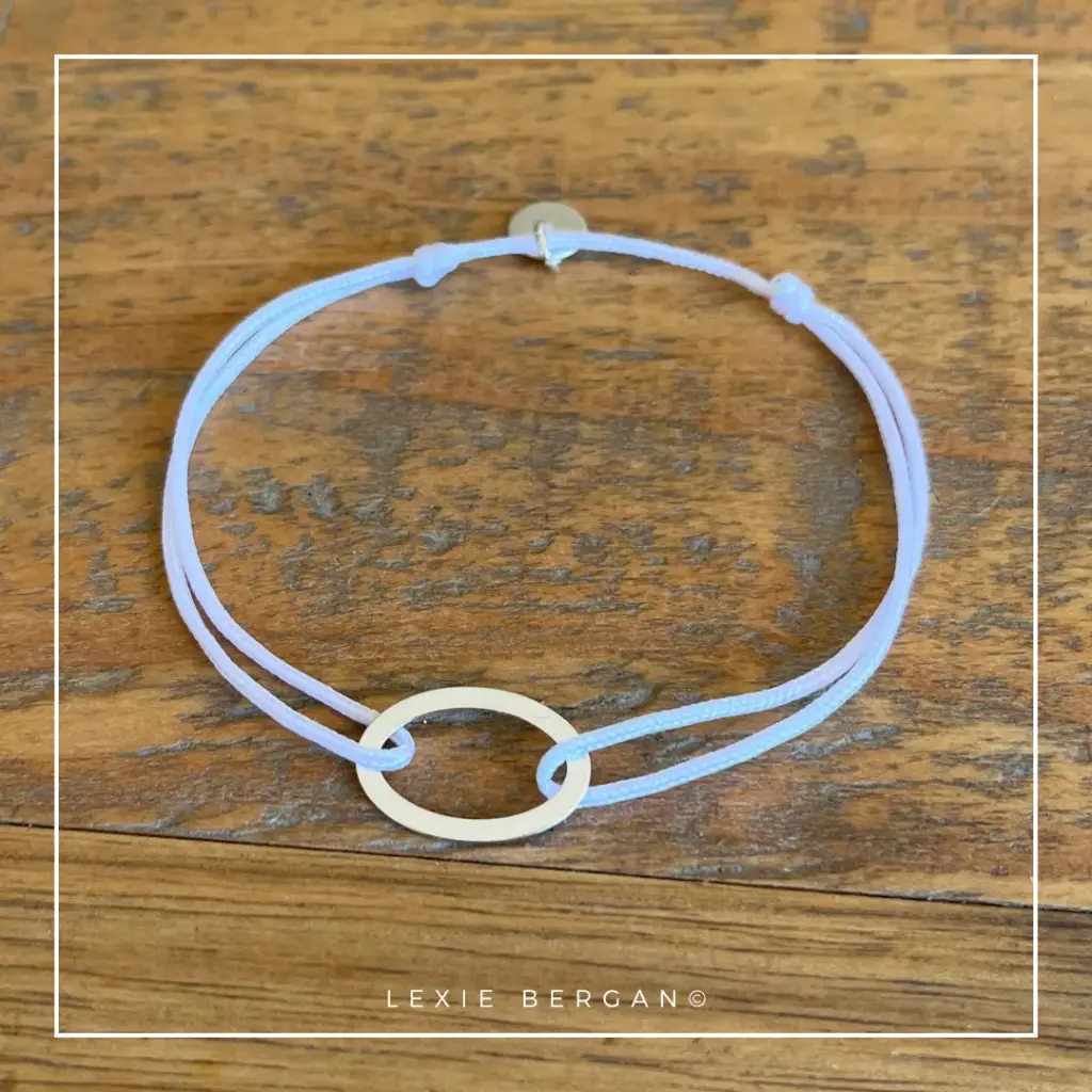 [BROVCRBL]  Bracelet Ovale Cordon blanc